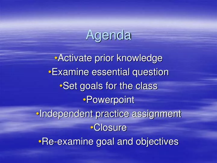 agenda