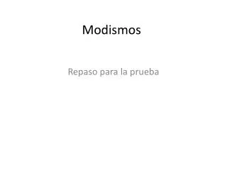 modismos