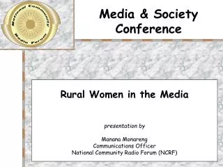 Media &amp; Society Conference
