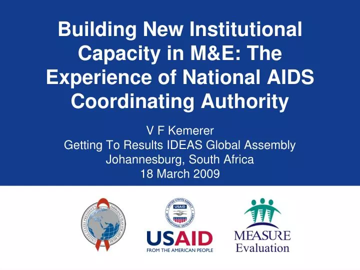 building new institutional capacity in m e the experience of national aids coordinating authority