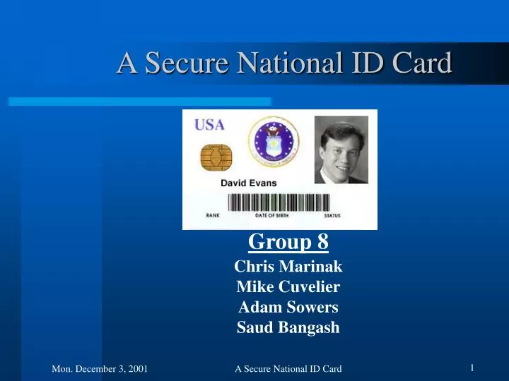 a secure national id card