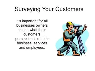 Surveying Your Customers