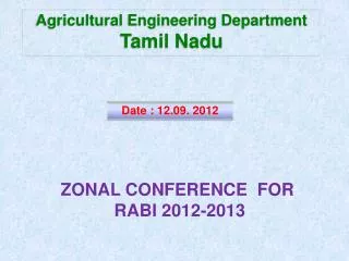 Agricultural Engineering Department Tamil Nadu