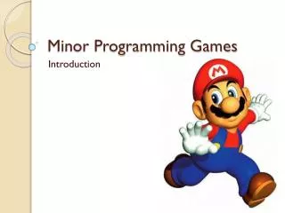 Minor Programming Games