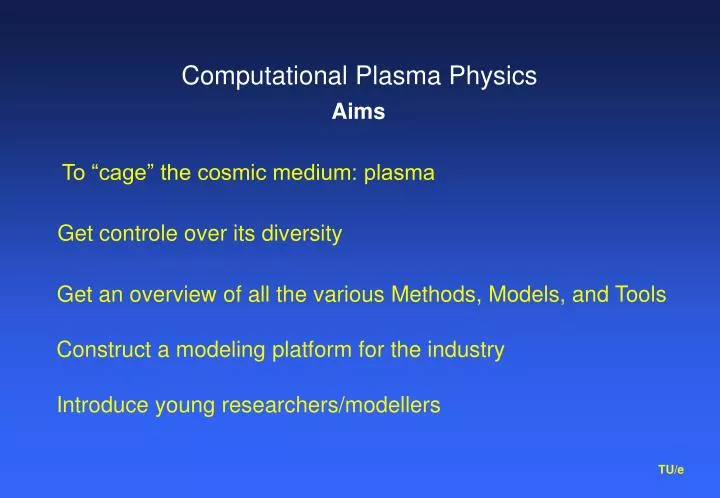 computational plasma physics