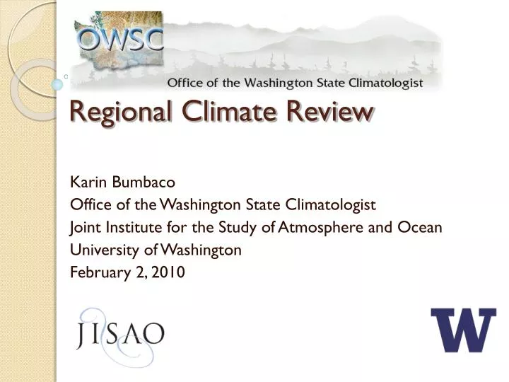 regional climate review