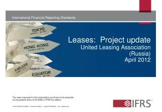Leases: Project update United Leasing Association (Russia) April 2012