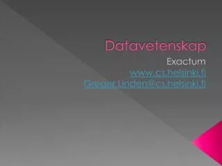 datavetenskap