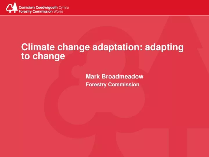 climate change adaptation adapting to change
