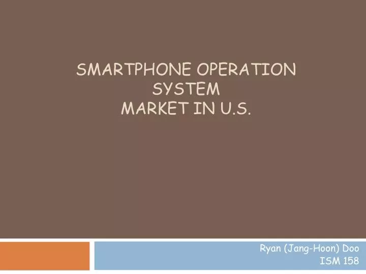smartphone operation system market in u s