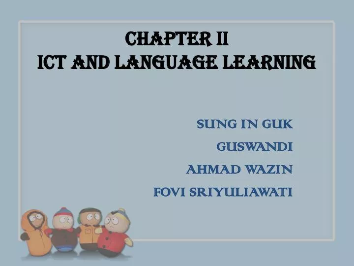 chapter ii ict and language learning