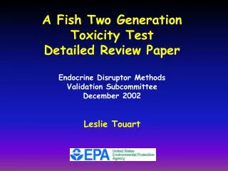 A Fish Two Generation Toxicity Test Detailed Review Paper Endocrine Disruptor Methods