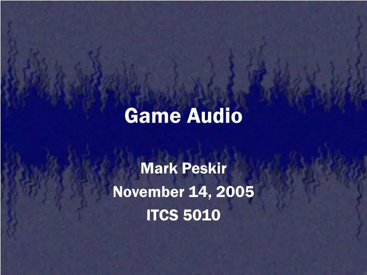 game audio