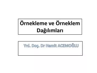 rnekleme ve rneklem da l mlar