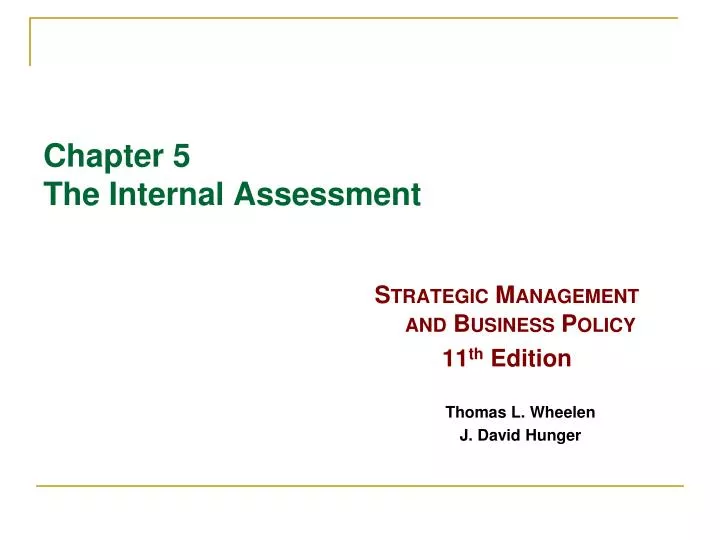 chapter 5 the internal assessment