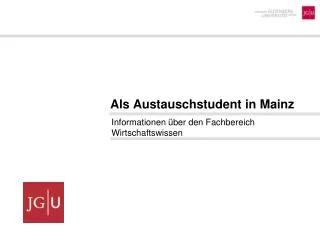 Als Austauschstudent in Mainz