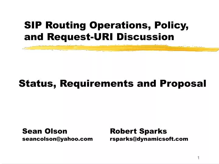 sip routing operations policy and request uri discussion