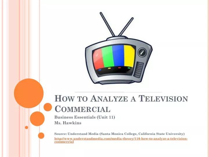 how to analyze a television commercial