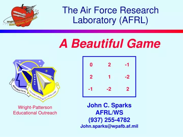 the air force research laboratory afrl