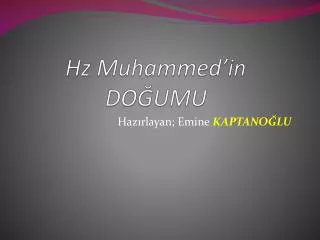hz muhammed in do umu