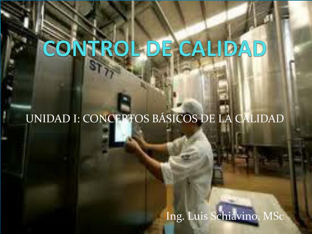 PPT - CONTROL DE CALIDAD PowerPoint Presentation, free download - ID ...
