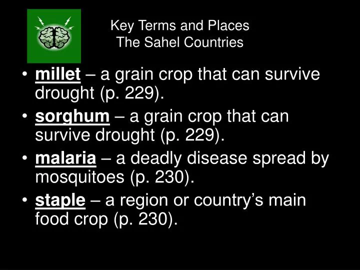 key terms and places the sahel countries