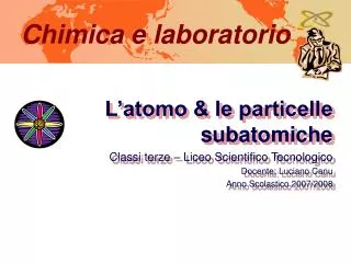 chimica e laboratorio