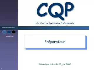 cqp certificat de qualification professionnelle