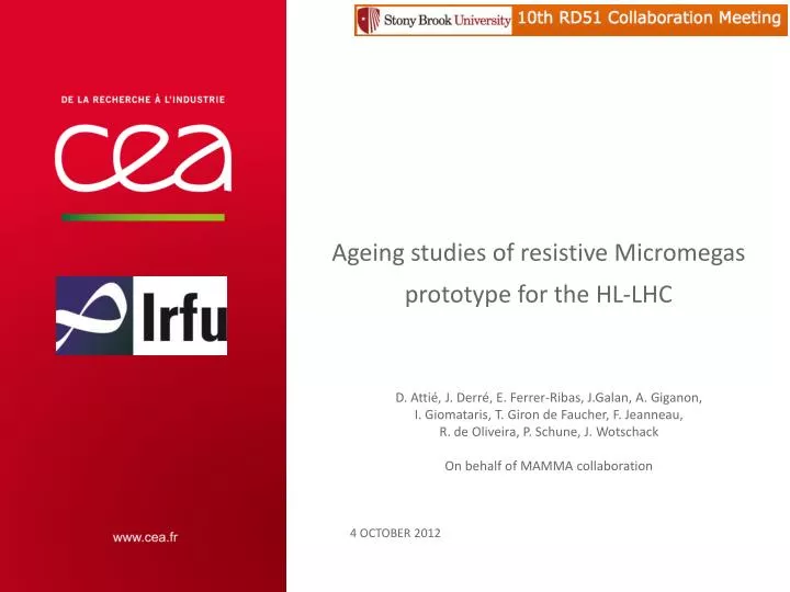 agein g studies of resistive micromegas prototype for the hl lhc