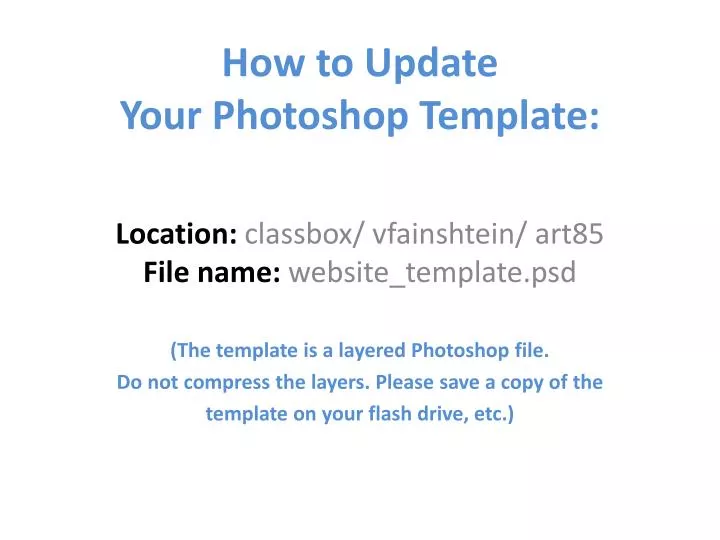 how to update your photoshop template