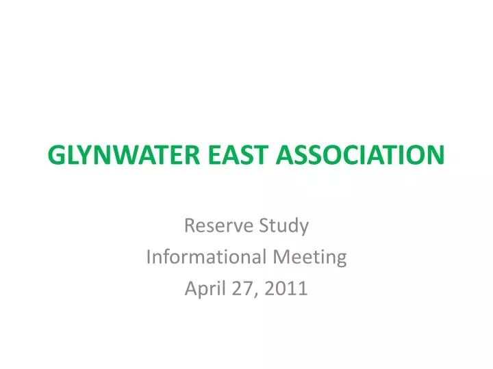 glynwater east association
