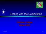 Dealing with the Competition - slide 1