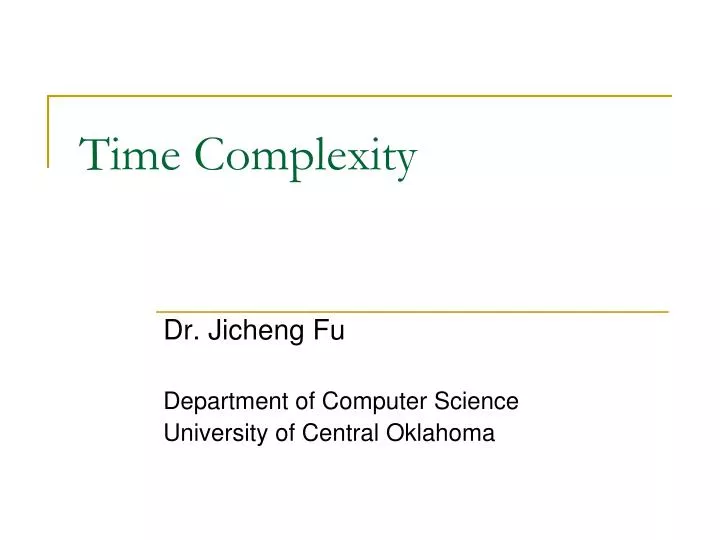 time complexity