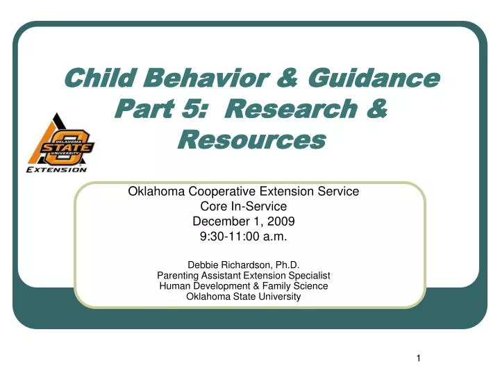 child behavior guidance part 5 research resources