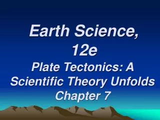 Earth Science, 12e