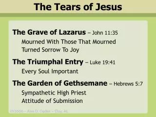 The Tears of Jesus
