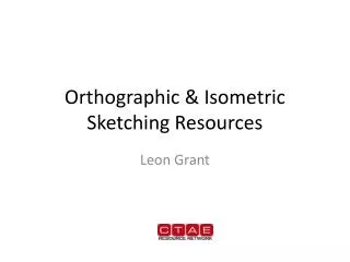 Orthographic &amp; Isometric Sketching Resources