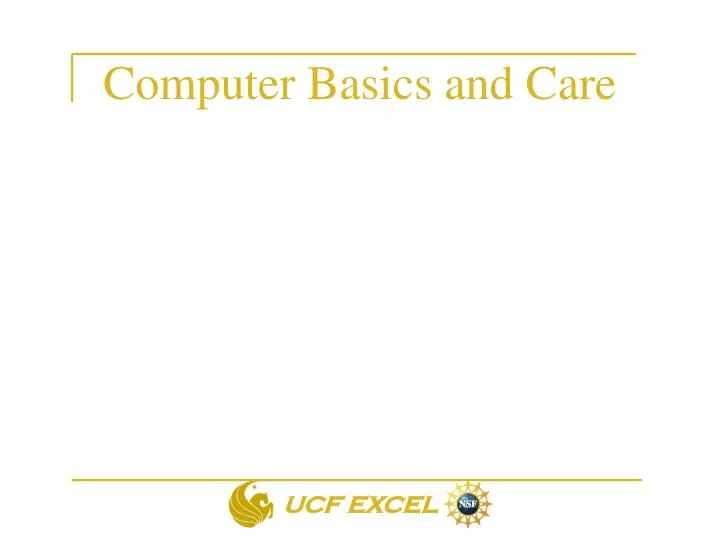 computer basics and care