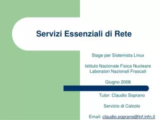 servizi essenziali di rete