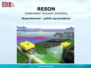 RESON Underwater Acoustic Solutions