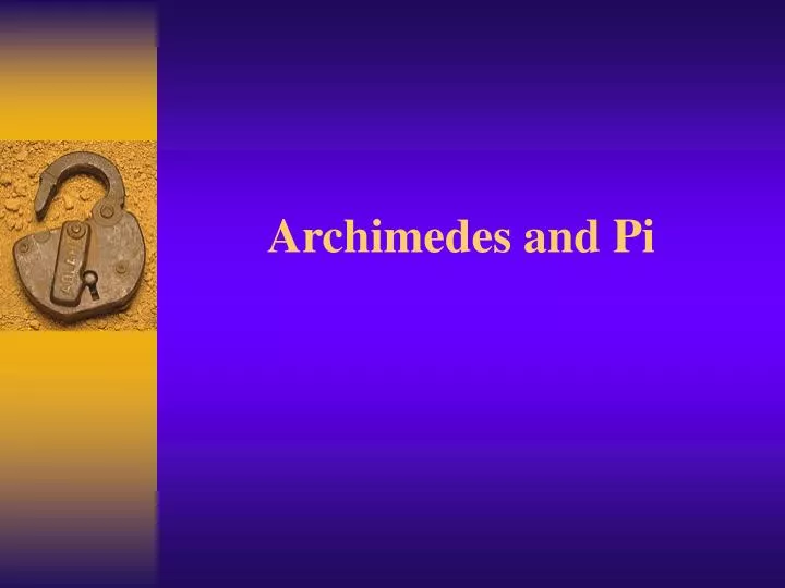 archimedes and pi