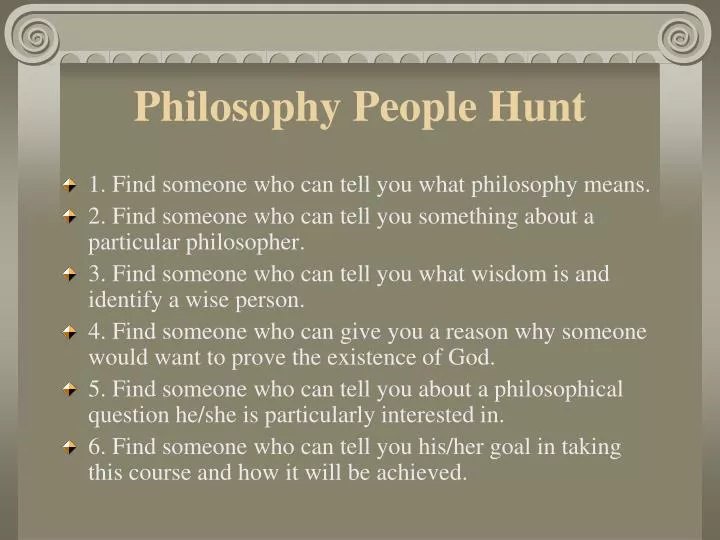philosophy people hunt
