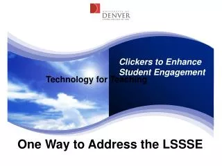 One Way to Address the LSSSE