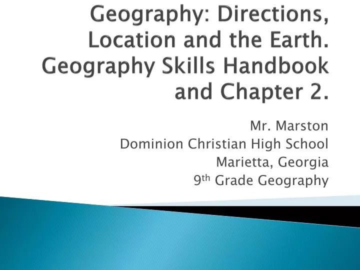 geography directions location and the earth geography skills handbook and chapter 2