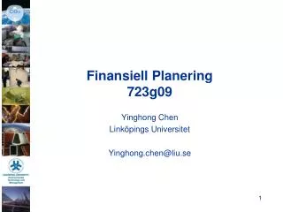finansiell planering 723g09