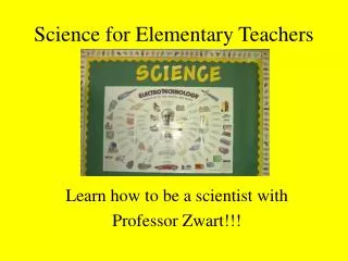 Science for Elementary Teachers
