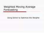 Weighted Moving Average Forecasting - slide 1