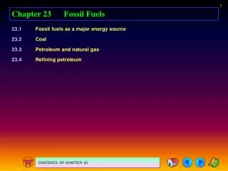 Chapter 23	Fossil Fuels