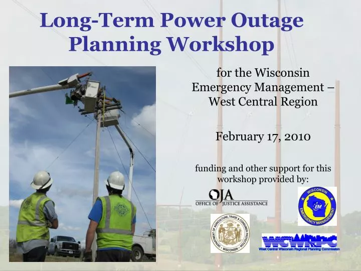long term power outage planning workshop