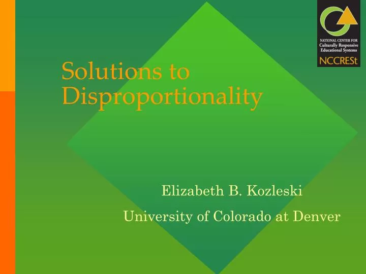 solutions to disproportionality